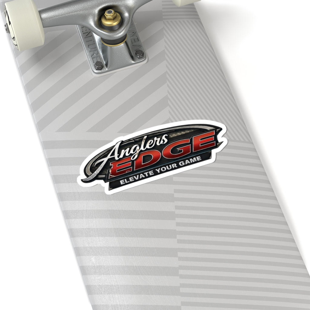 Anglers Edge Kiss-Cut Sticker — 'Elevate Your Game' Fishing Logo Decal