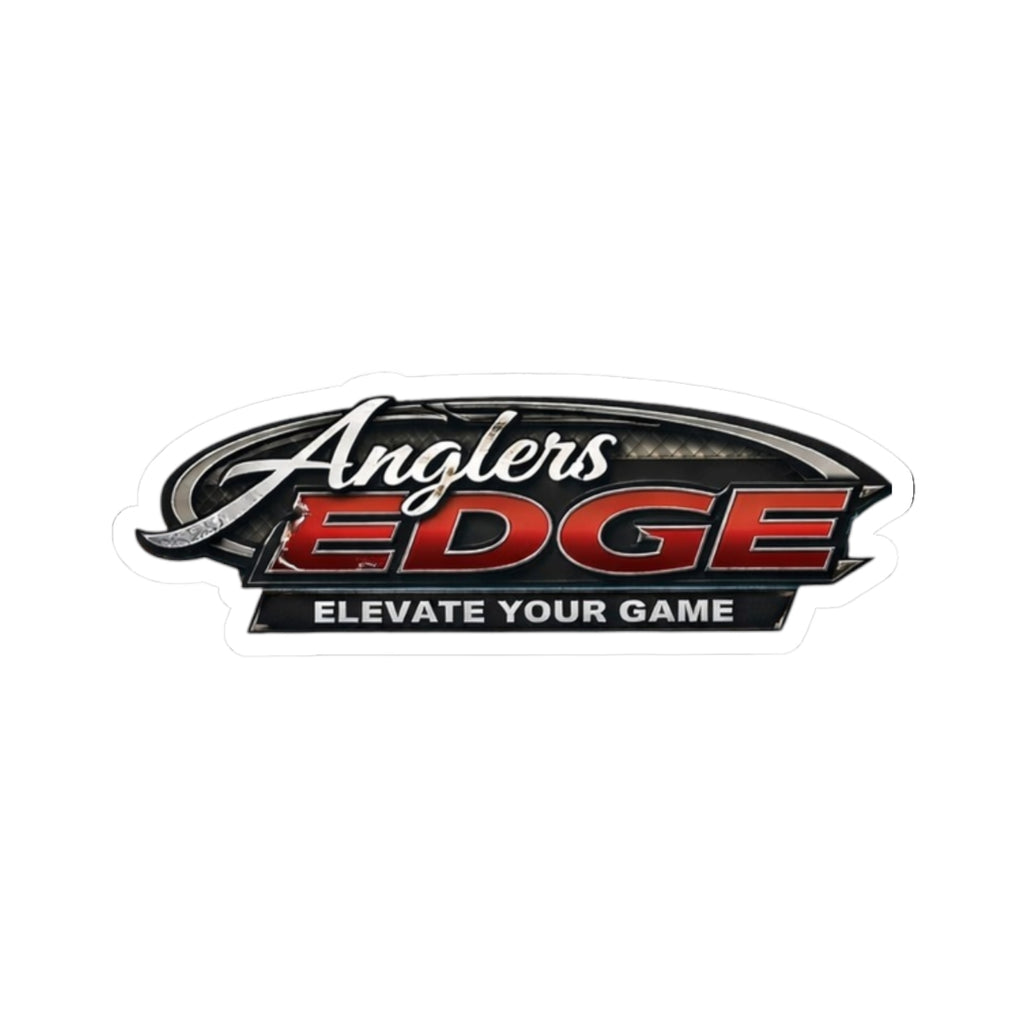 Anglers Edge Kiss-Cut Sticker — 'Elevate Your Game' Fishing Logo Decal